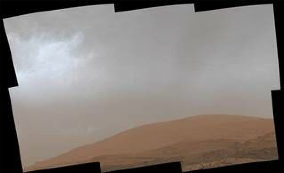Nasas rover Curiosity har fångat något ovanligt på Mars på bild: moln. Foto: Nasa/JPL-Caltech