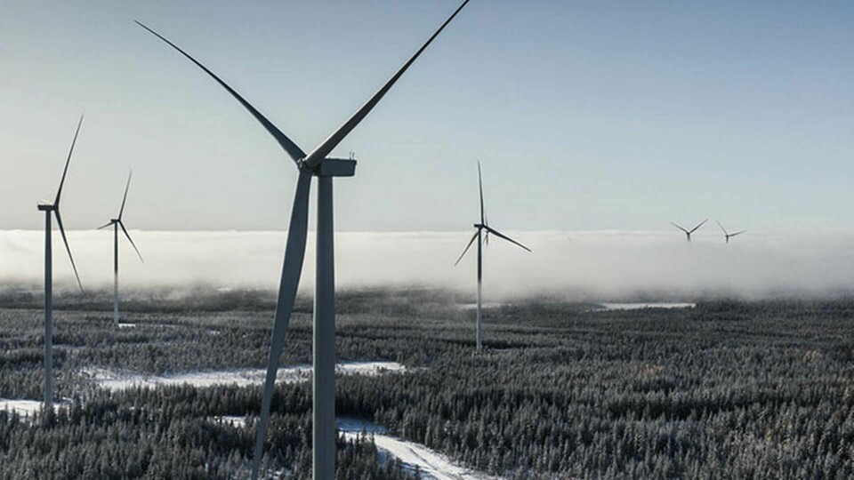 Första veckan på året producerades över en terawattimme el från vindkraft. Foto: Magnus Hjalmarson Neideman/SvD/TT
