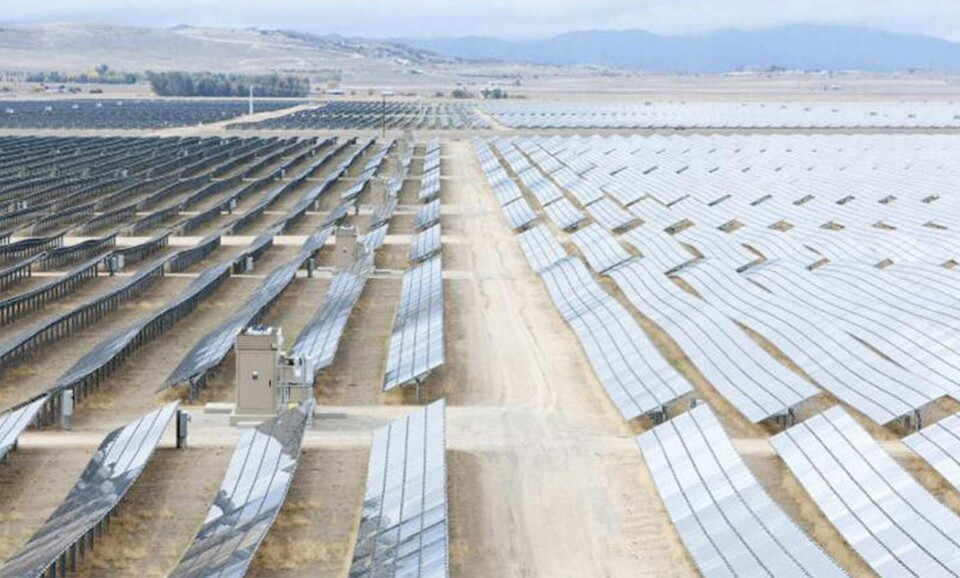 Sweihan-anläggningen i Förenade Arabemiraten. Foto: First Solar Inc Sweihan-anläggningen i Förenade Arabemiraten. Foto: First Solar Inc