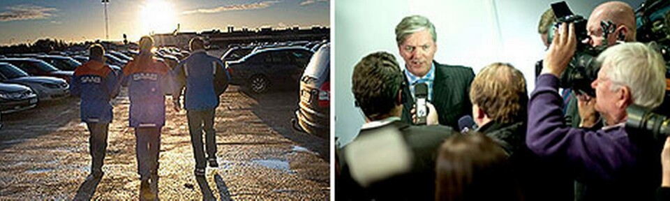 De anställda på Saab har chans att få ut lön till jul i och med att Victor Muller ansökte om konkurs för bolaget under måndagen. Foto: Scanpix De anställda på Saab har chans att få ut lön till jul i och med att Victor Muller ansökte om konkurs för bolaget under måndagen. Foto: Scanpix