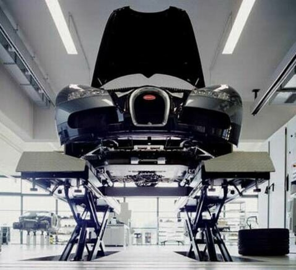 Bugatti Veyron under tillverkning. Foto: Bugatti