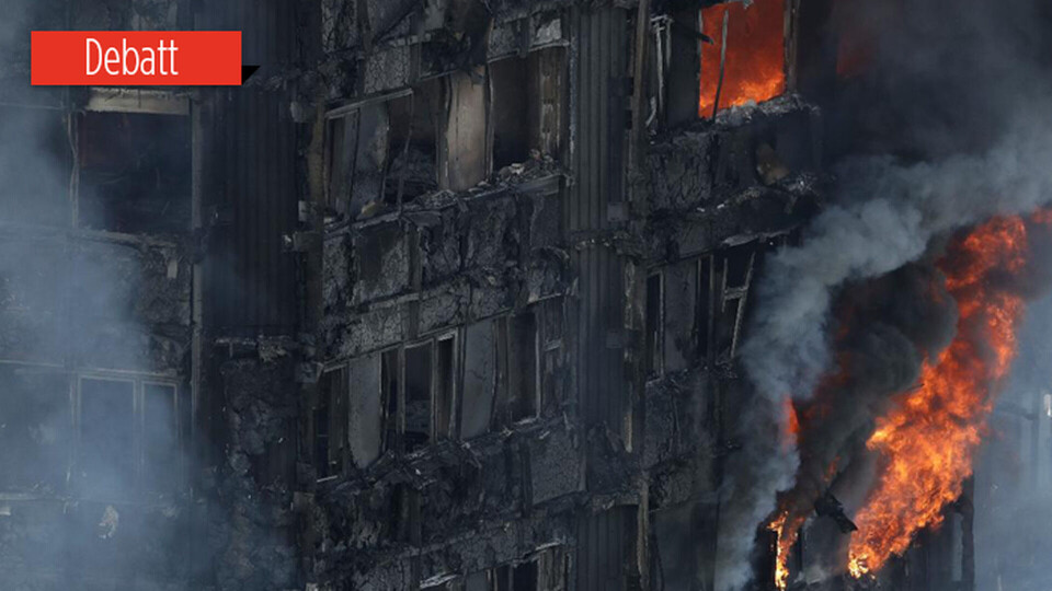 Sommarens höghusbrand i London aktualiserar frågan om brandskydd, skriver debattören. Foto: Matt Dunham Sommarens höghusbrand i London aktualiserar frågan om brandskydd, skriver debattören. Foto: Matt Dunham