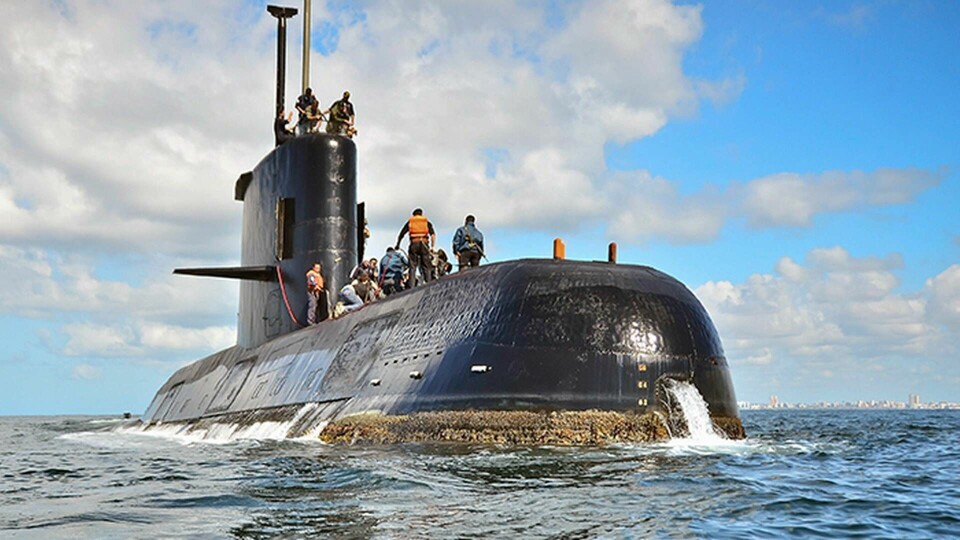 Ubåten ARA San Juan innan den försvann. Foto: Argentina Navy/AP/TT