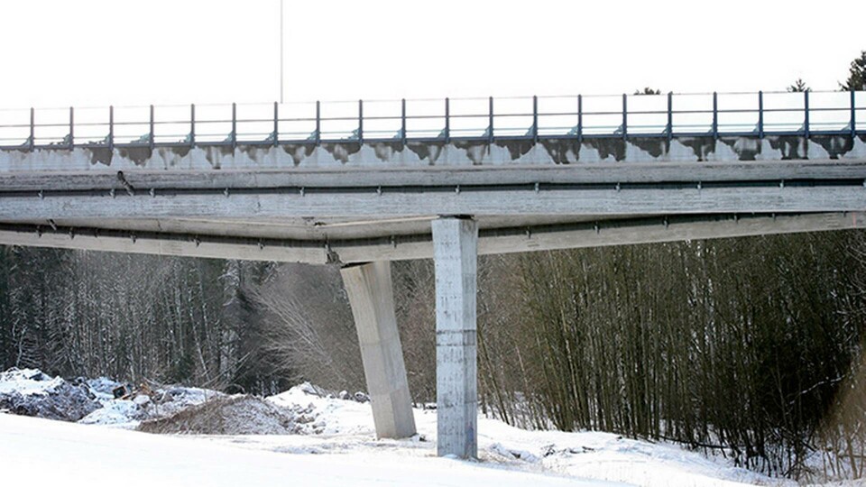 Bild på Skjeggestad bro, som delvis kollapsade efter att ett fundament kollapsade till följd av ett jordskred. Foto: TT Bild på Skjeggestad bro, som delvis kollapsade efter att ett fundament kollapsade till följd av ett jordskred. Foto: TT