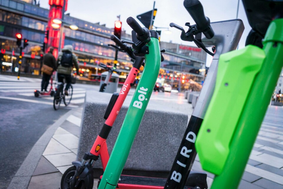 Elsparkcyklar i centrala Stockholm. Foto: Axel Hilleskog/SvD/TT Elsparkcyklar i centrala Stockholm. Foto: Axel Hilleskog/SvD/TT